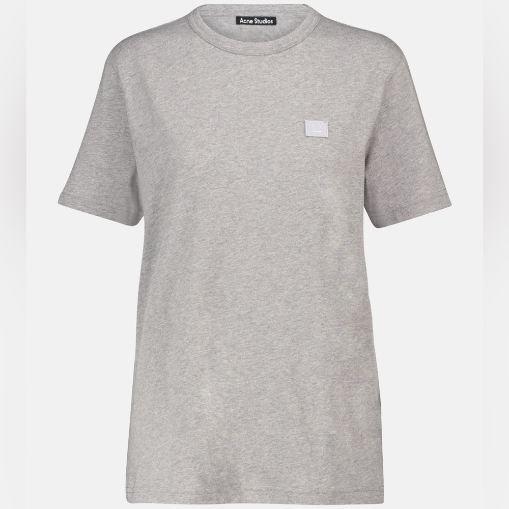 Acne Gray Short Sleeve Tee Classic Crew